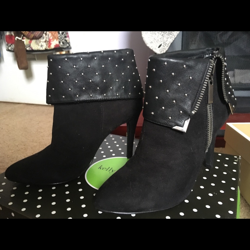 Kelly & Katie Black Ankle Boots